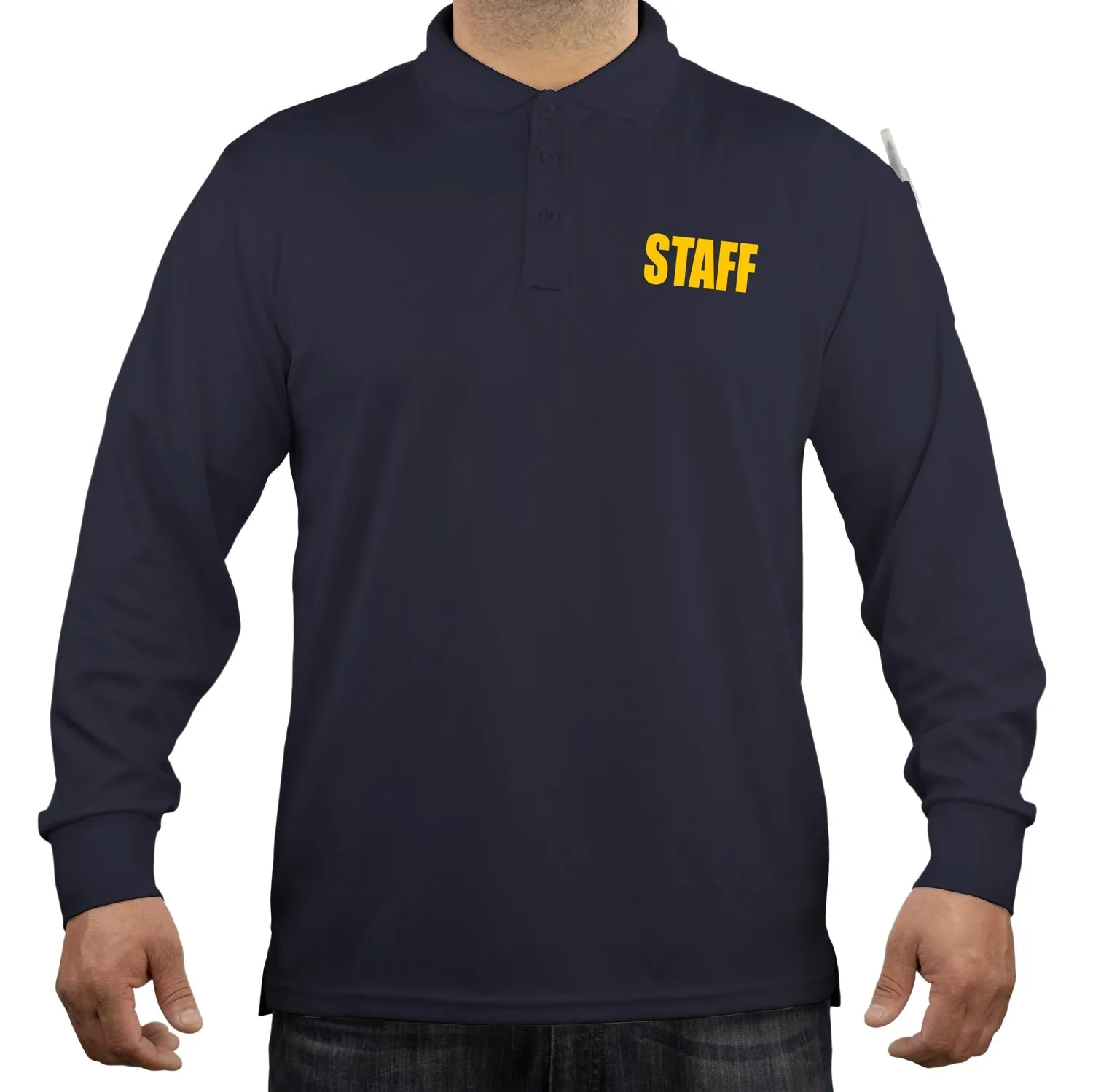 100% Polyester Staff Tactical Performance Polo Long Sleeve Shirt