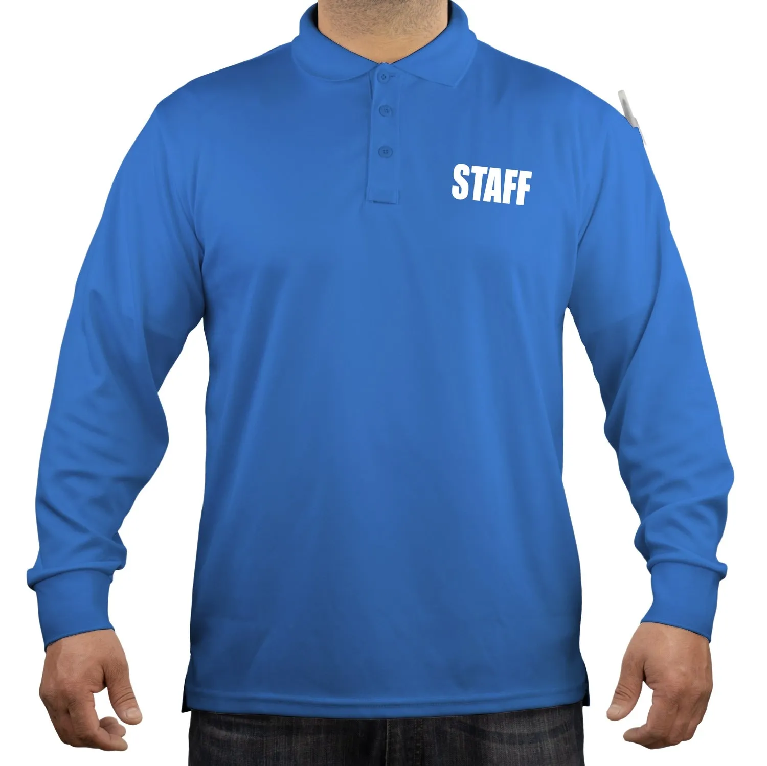 100% Polyester Staff Tactical Performance Polo Long Sleeve Shirt