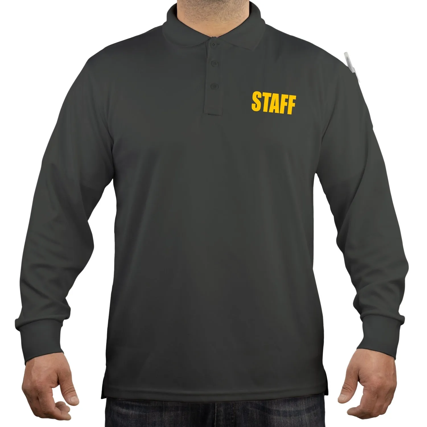 100% Polyester Staff Tactical Performance Polo Long Sleeve Shirt