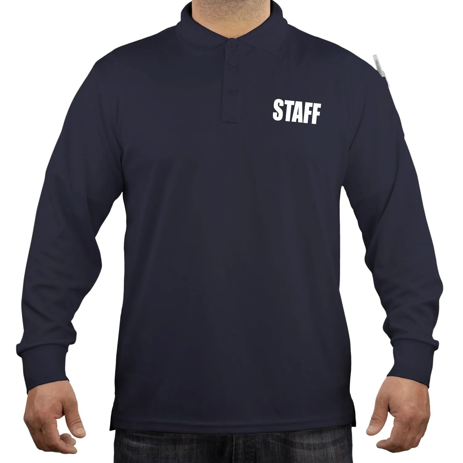 100% Polyester Staff Tactical Performance Polo Long Sleeve Shirt