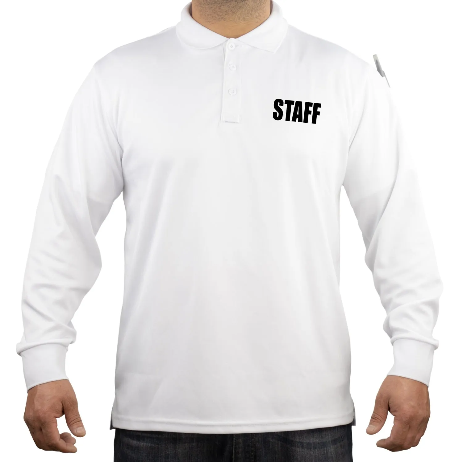 100% Polyester Staff Tactical Performance Polo Long Sleeve Shirt