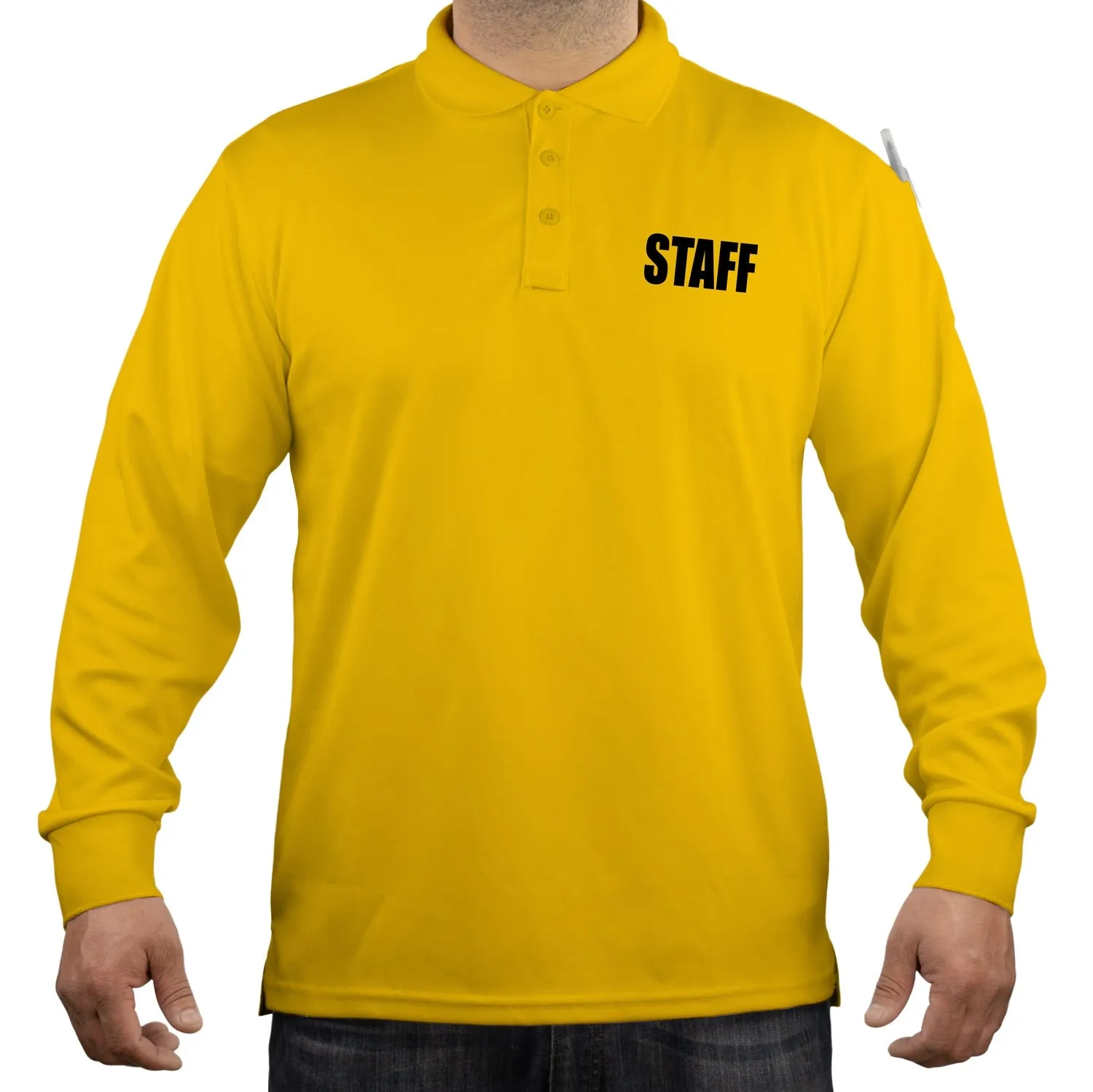 100% Polyester Staff Tactical Performance Polo Long Sleeve Shirt
