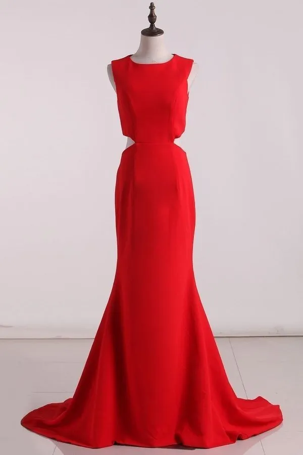 2024 Evening Dresses Mermaid Scoop Satin P8XZE9QH