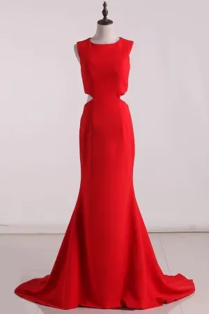 2024 Evening Dresses Mermaid Scoop Satin P8XZE9QH