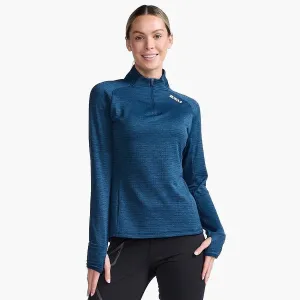 2XU Ignition 1/4 Zip Fleece | Moonlight / White Reflective | Womens
