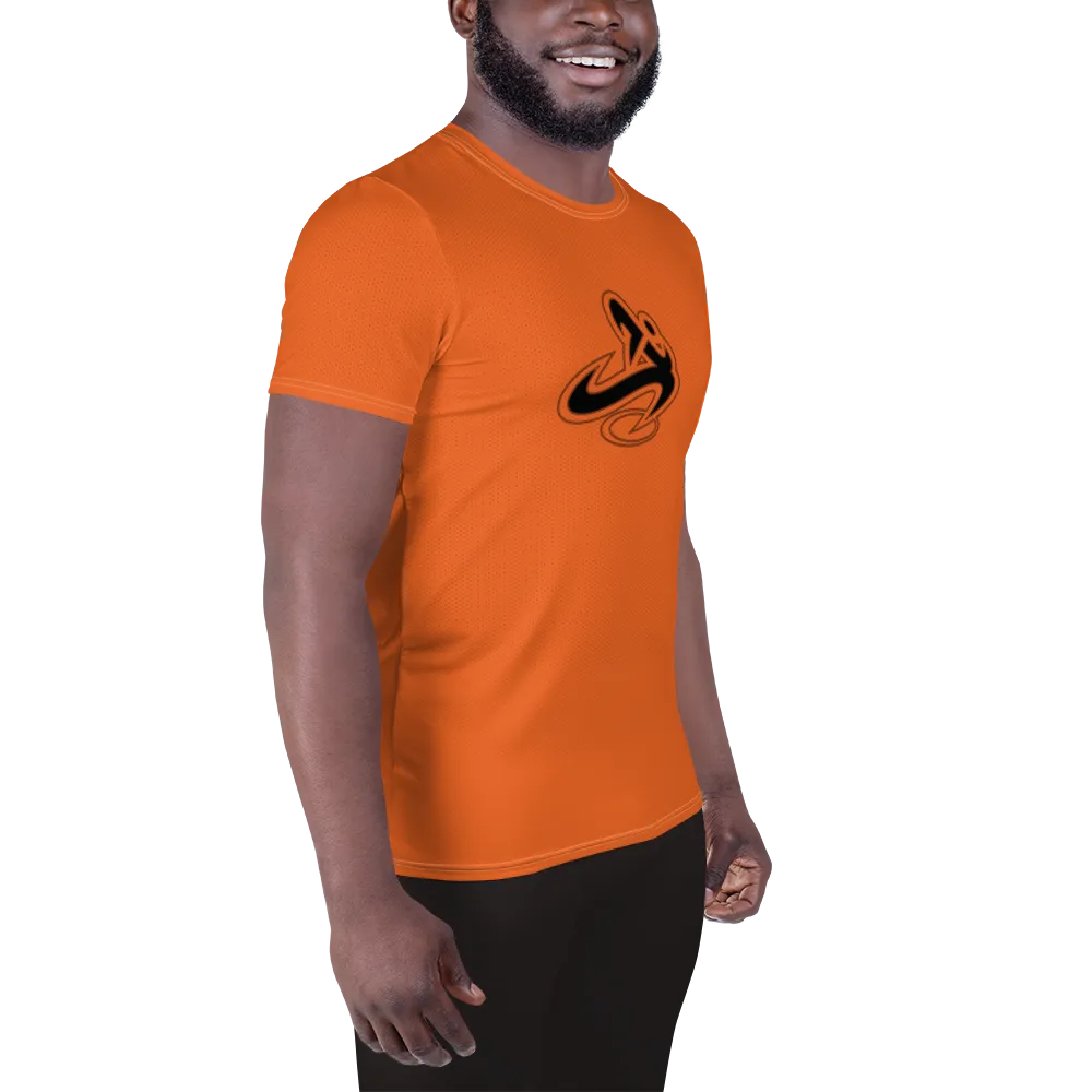 Athletic Apparatus Orange Black logo White Stitch Men's Athletic T-shirt