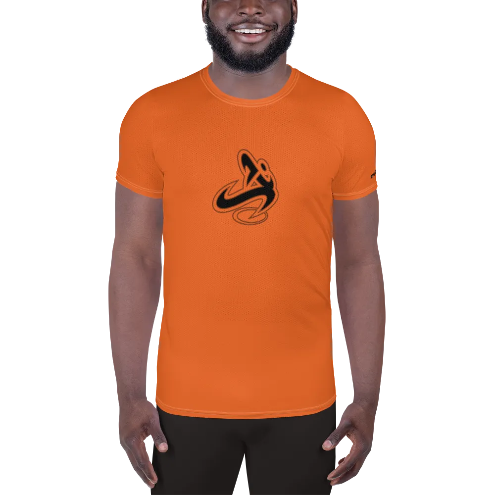 Athletic Apparatus Orange Black logo White Stitch Men's Athletic T-shirt