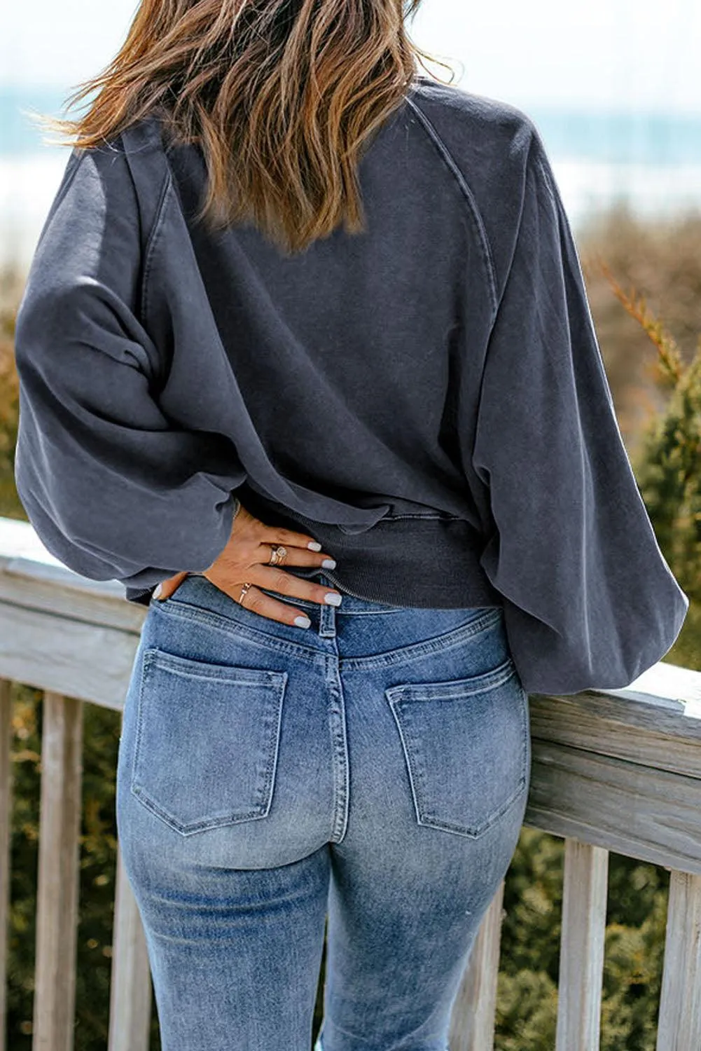 Beautiful Mindset Collared Sweatshirt