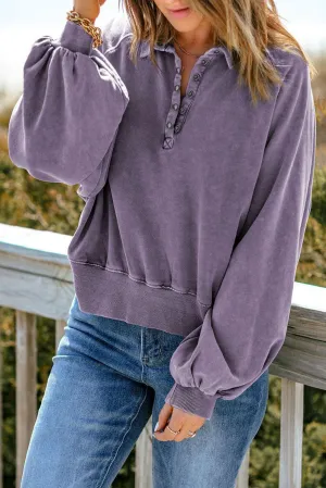 Beautiful Mindset Collared Sweatshirt