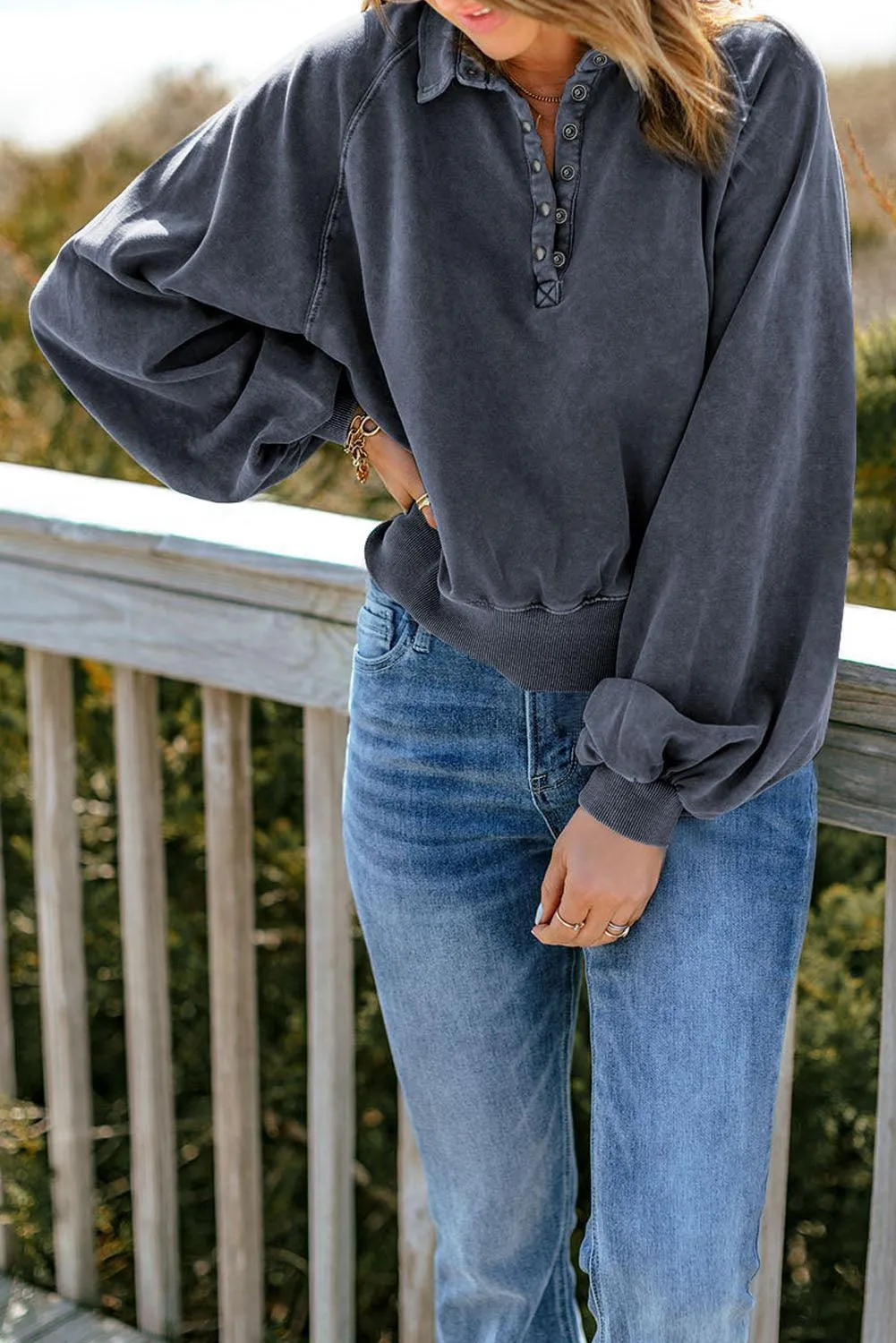Beautiful Mindset Collared Sweatshirt
