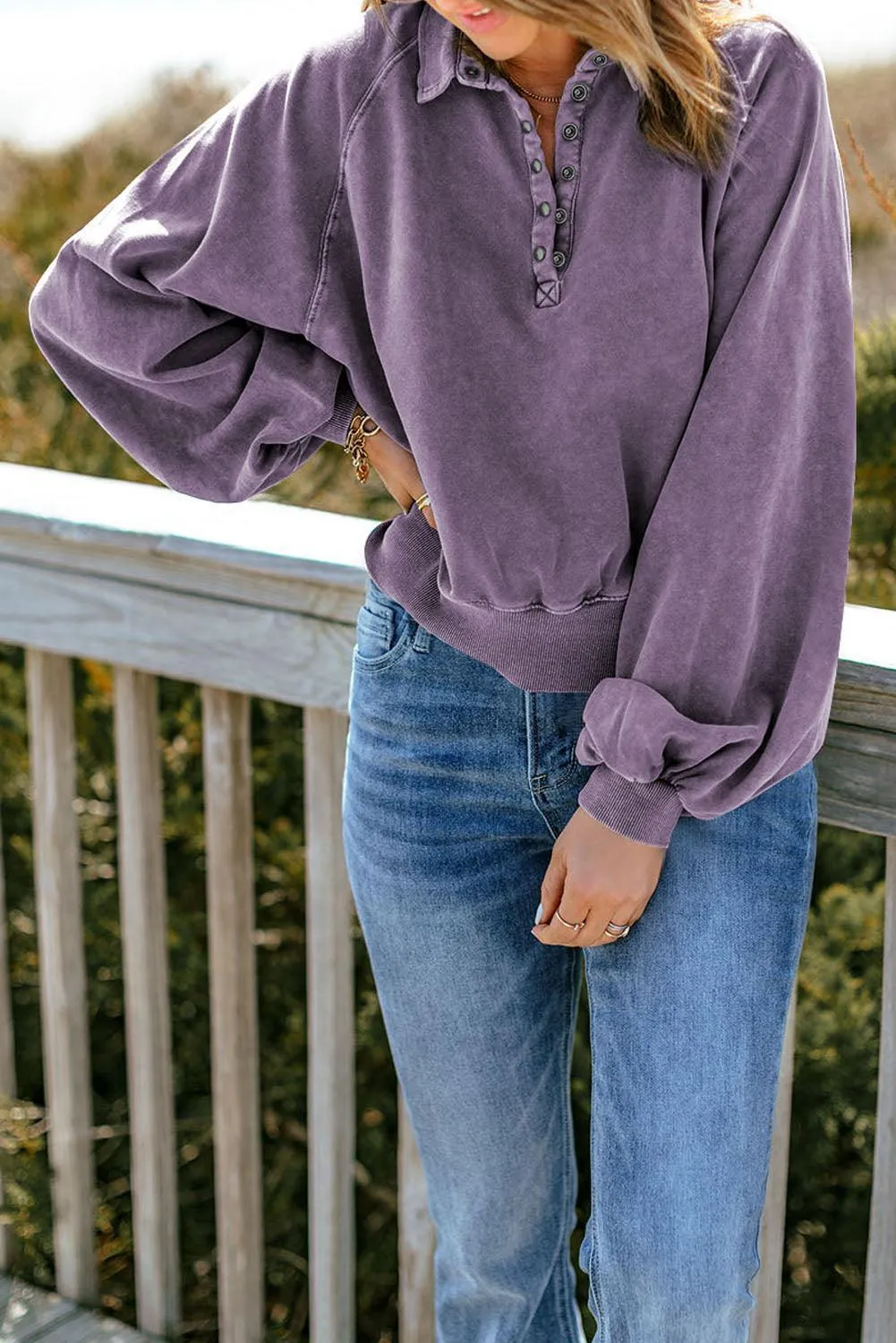 Beautiful Mindset Collared Sweatshirt