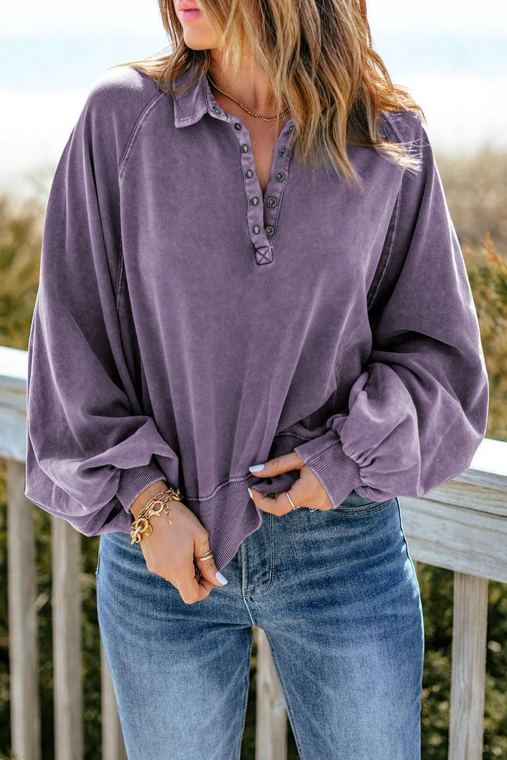 Beautiful Mindset Collared Sweatshirt