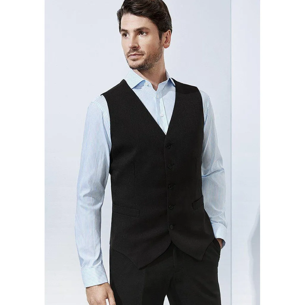 Biz Corporates Mens Peaked Vest with Knitted Back - 90111