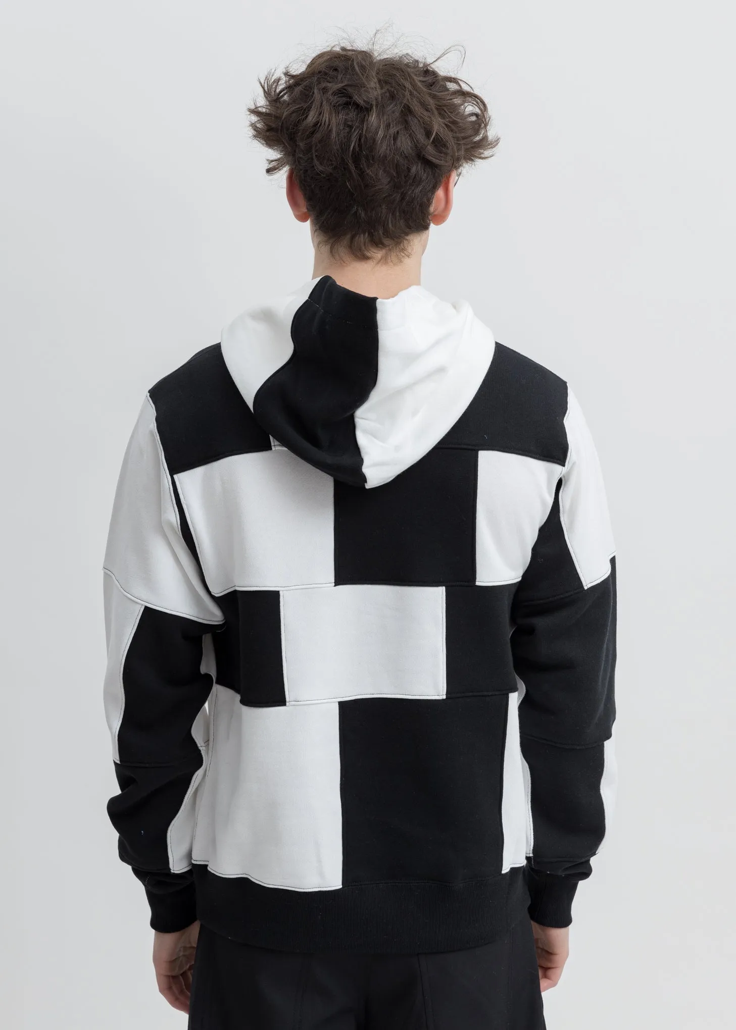 Black & White Panel Hoodie