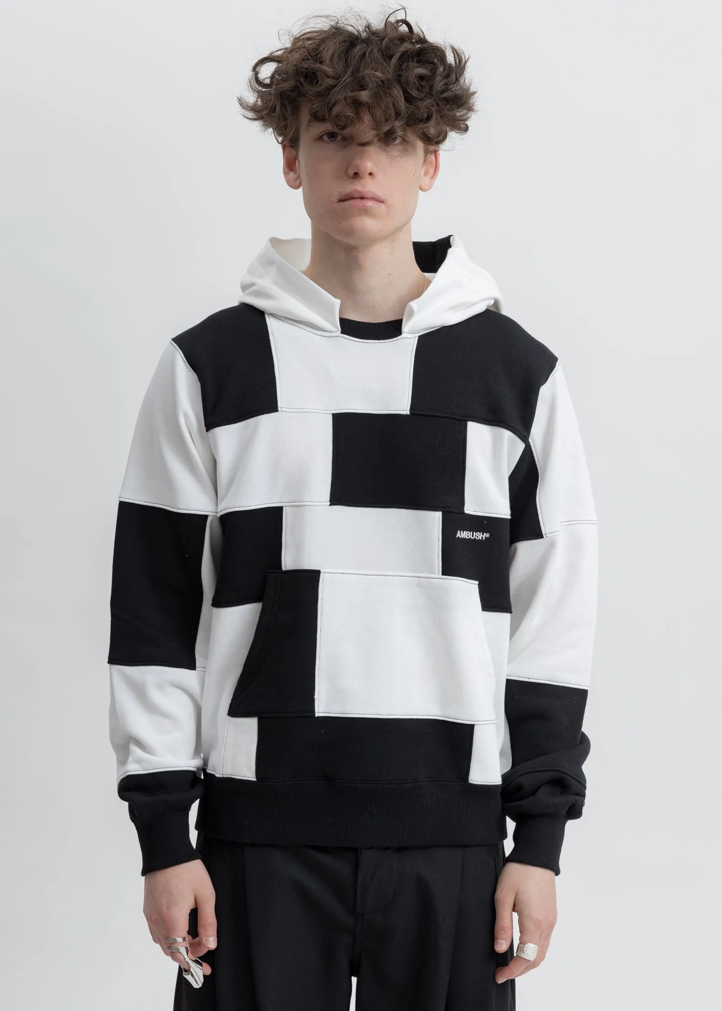 Black & White Panel Hoodie