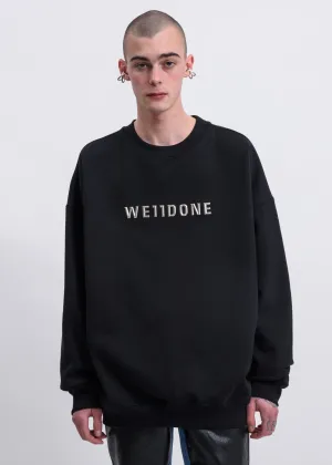 Black Logo Studded  Sweater