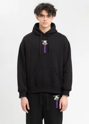 Black Puppet Embroidery Hoodie