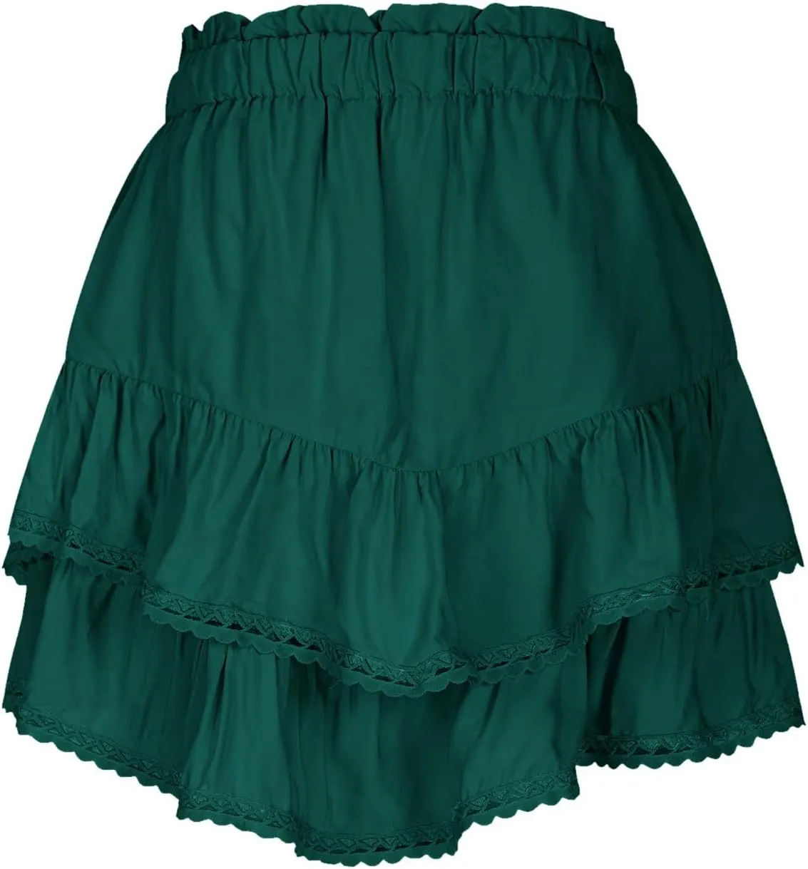 Borniu Tennis Skirt Knee Length High Waist Skort Skirts for Women Golf Pleated Flowy Swing Layering Ruffle Mini Skirt Summer
