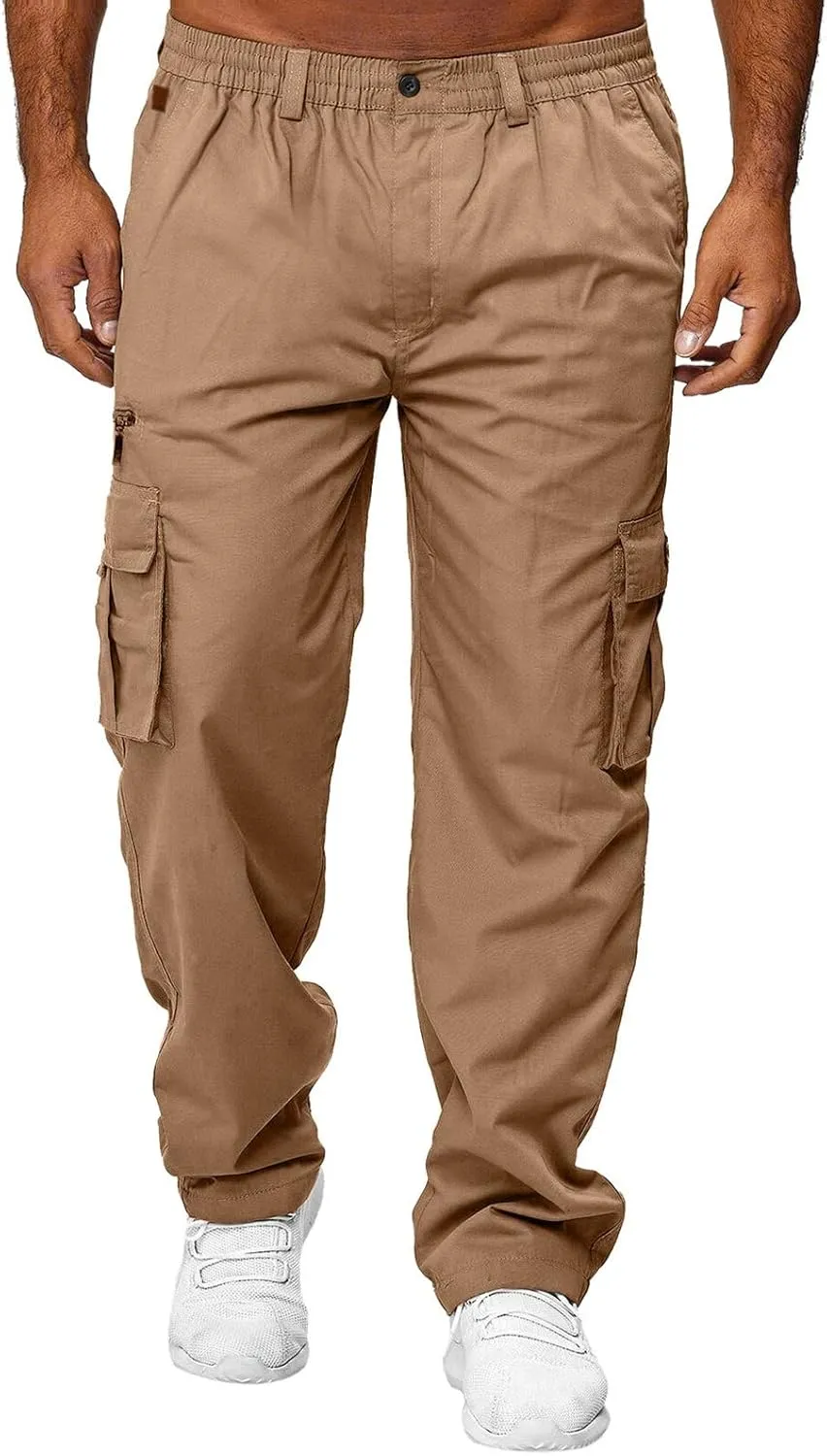 Cargo Pants for Men Jogger Club Running Athletic Sports Track Pants Hiking Sweat Pant Casual Straight Leg Work Trousers