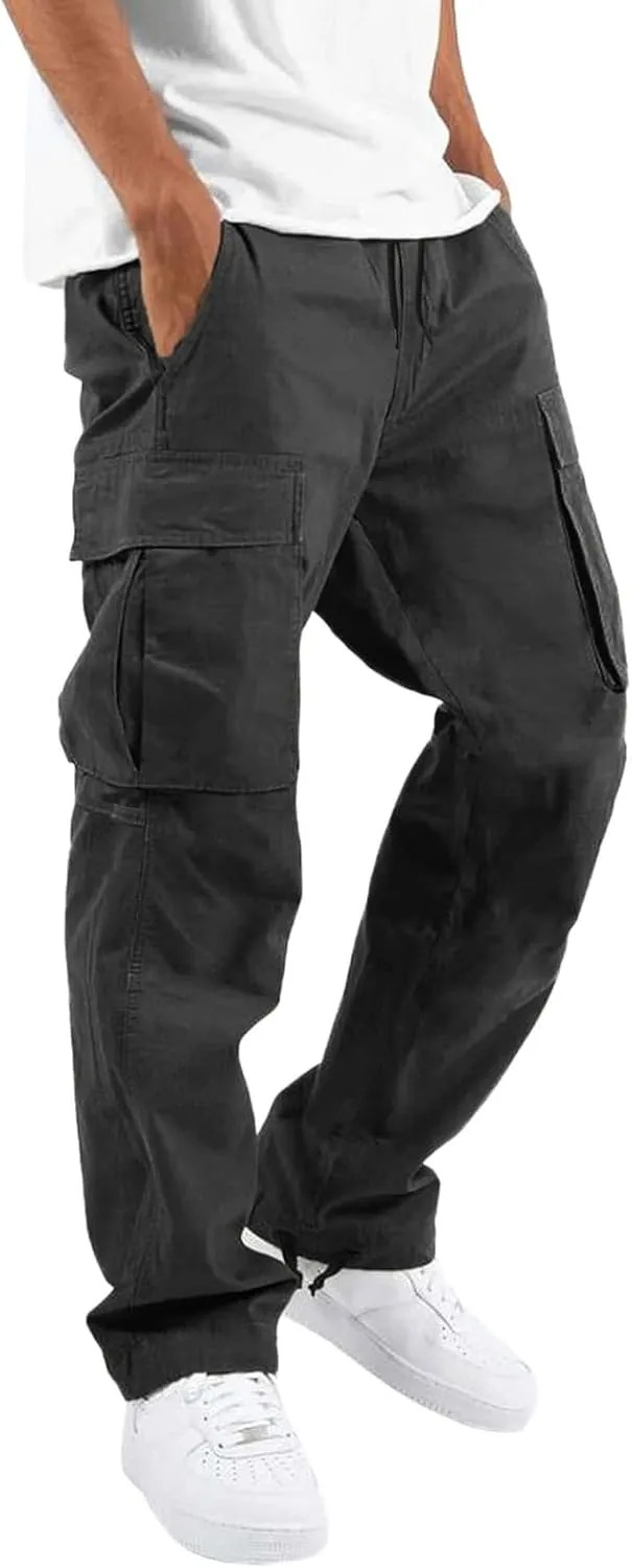 Cargo Pants for Men, Mens Fashion Cargo Pants Athletic Joggers Pants Chino Trousers Sweatpants Long Pants Workout Trousers