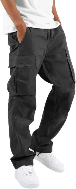 Cargo Pants for Men, Mens Fashion Cargo Pants Athletic Joggers Pants Chino Trousers Sweatpants Long Pants Workout Trousers
