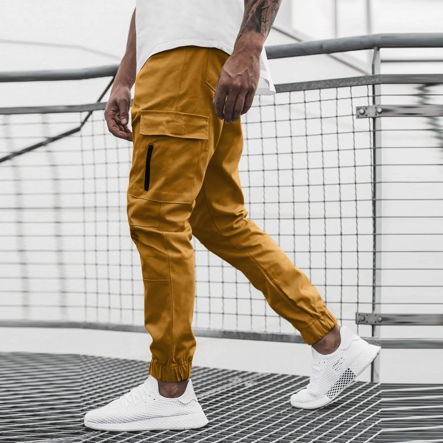 Cargo Pants for Men Relaxed Fit Baggy Big and Tall Jogger Sweatpant Cargo Joggers for Men Stretch Relaxed Fit Elastic