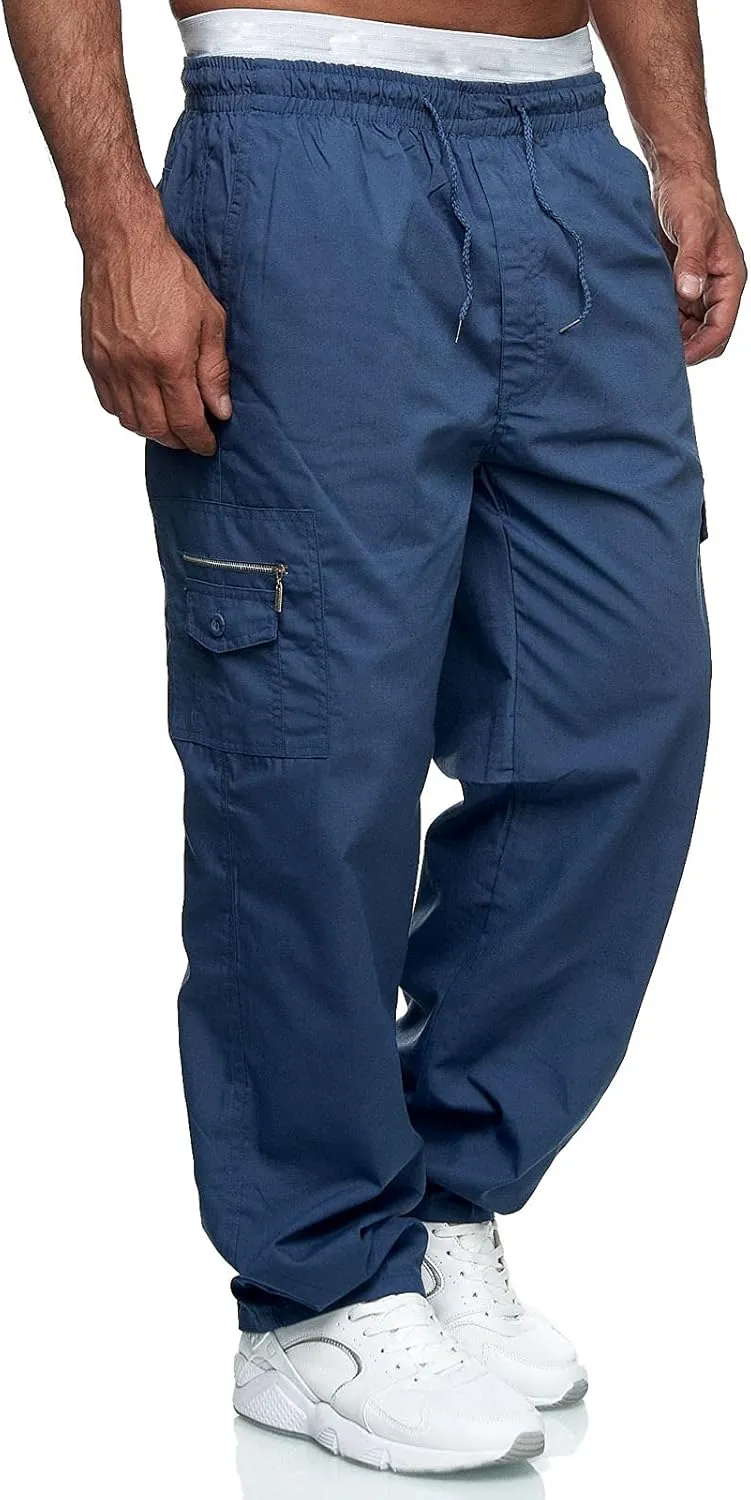 Cargo Pants for Men Relaxed Fit Loose Workout Jogger Cargo Pant Mens Sports Pants Men's Fashion Loose Handsome Pocket