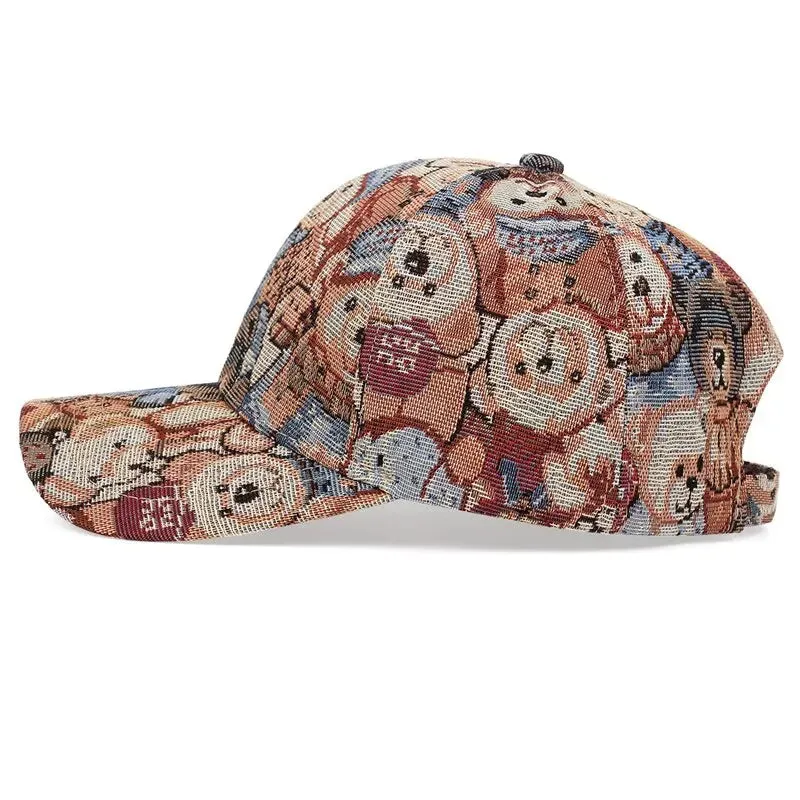 Cartoon Bear Print Baseball Cap / Hat For Outdoor Wear