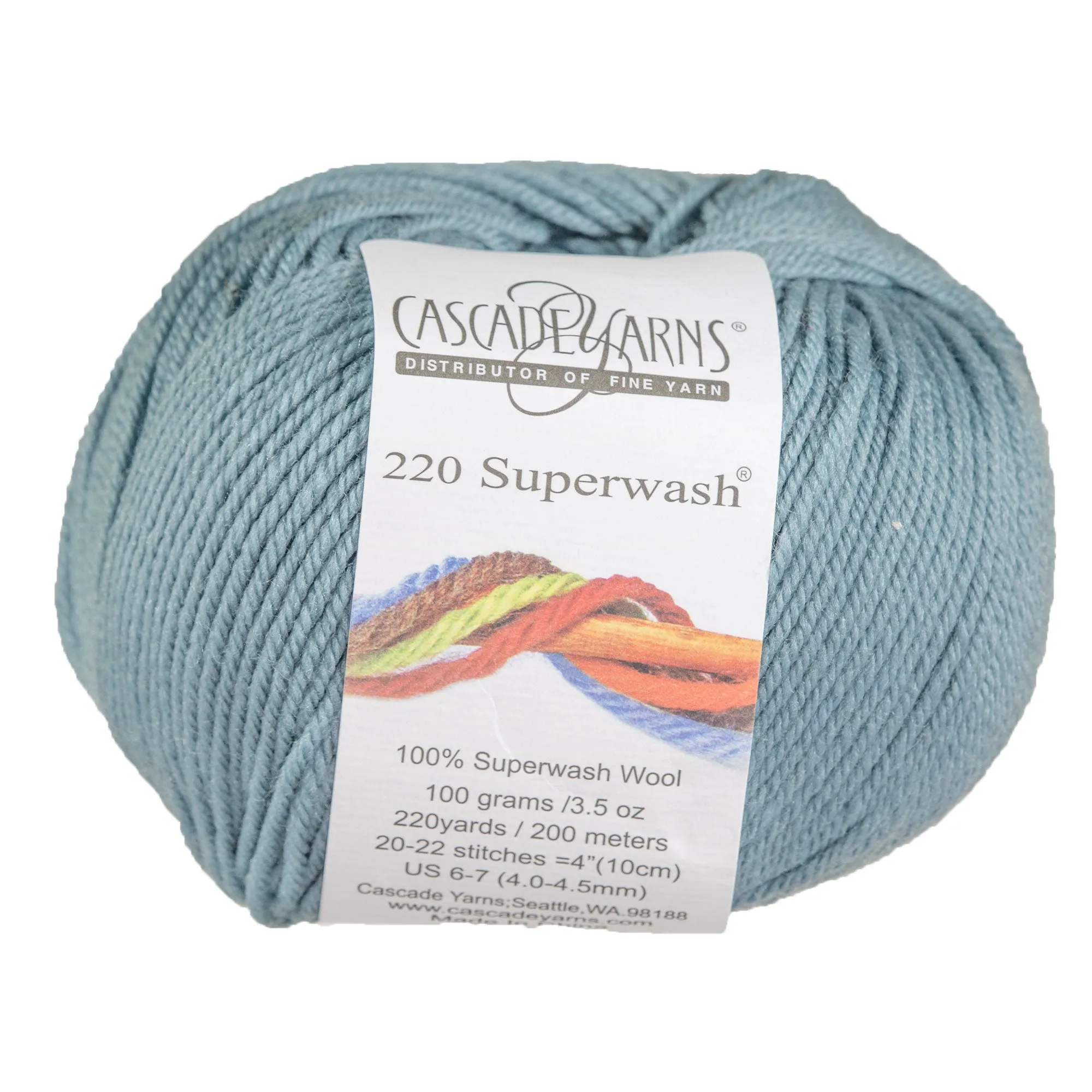 Cascade Yarns 220 Superwash Yarn - 0204 Smoke Blue