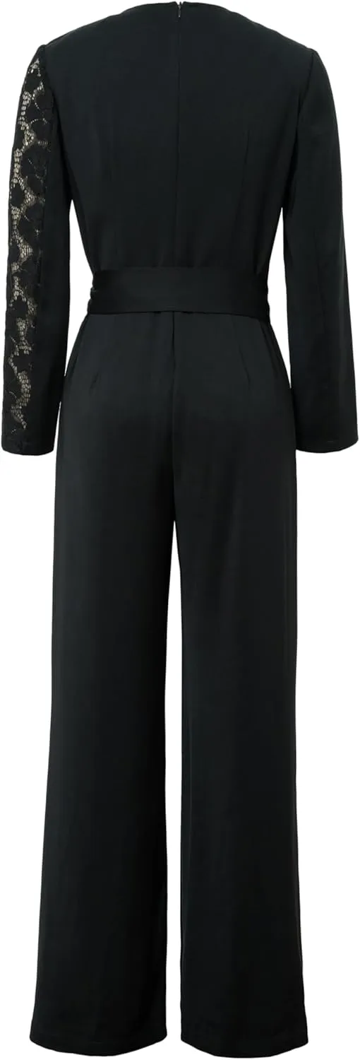 CHIC STAR Womens Lace Asymmetric Jumpsuit