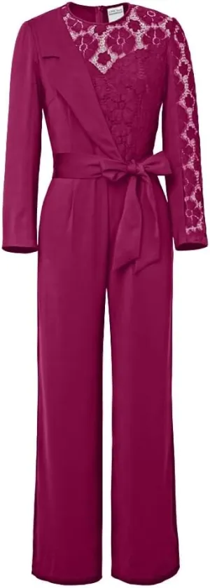 CHIC STAR Womens Lace Asymmetric Jumpsuit