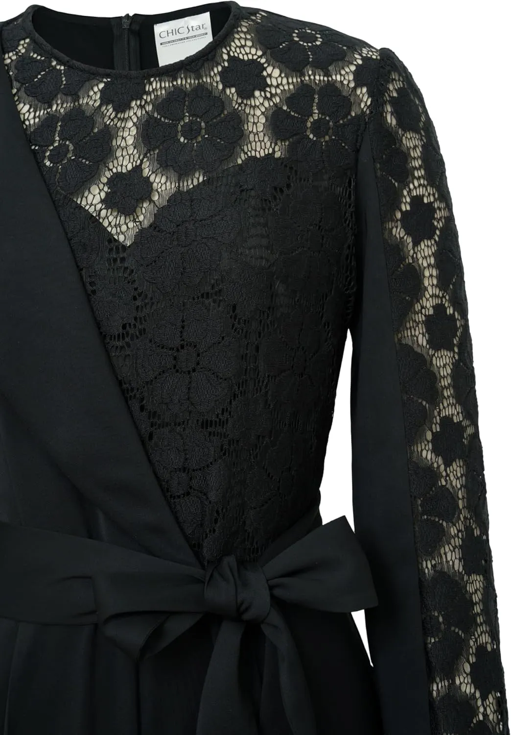 CHIC STAR Womens Lace Asymmetric Jumpsuit