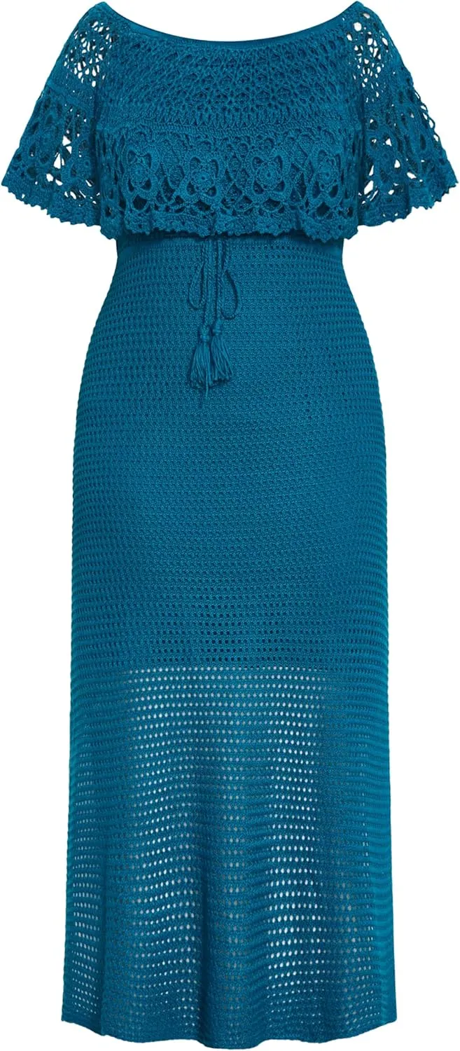 City Chic Women's Plus Size Dress - Callie Crochet