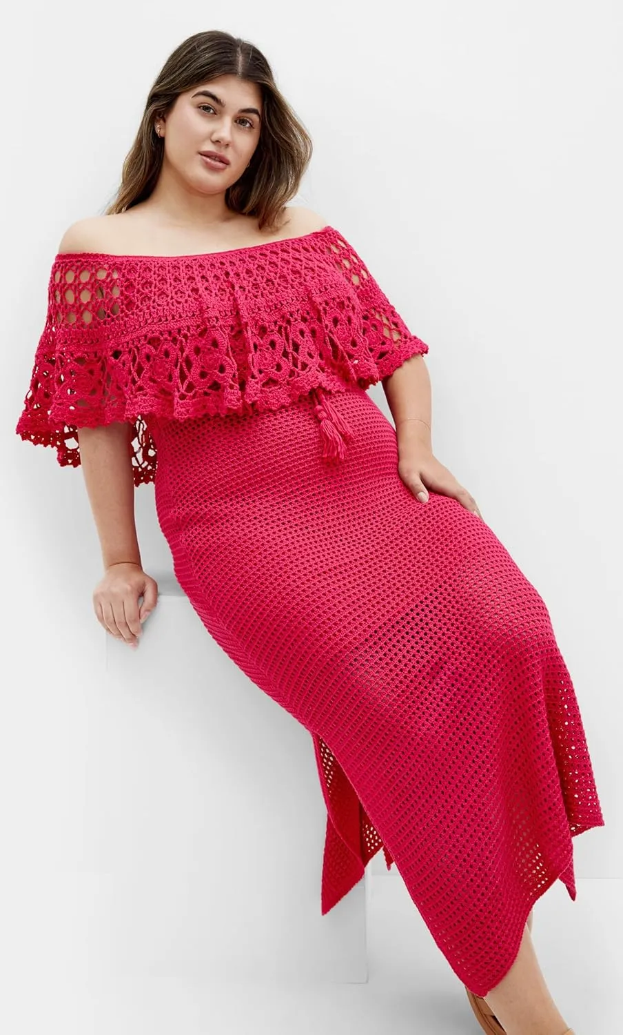 City Chic Women's Plus Size Dress - Callie Crochet