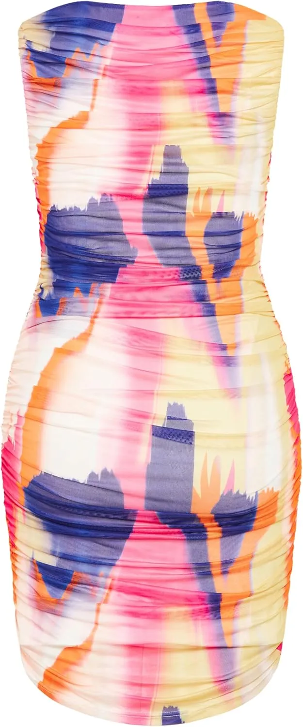 City Chic Women's Plus Size Dress-Halo Print