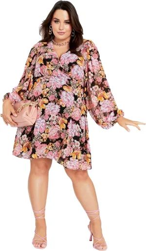 City Chic Women's Plus Size Juliet Print Dress