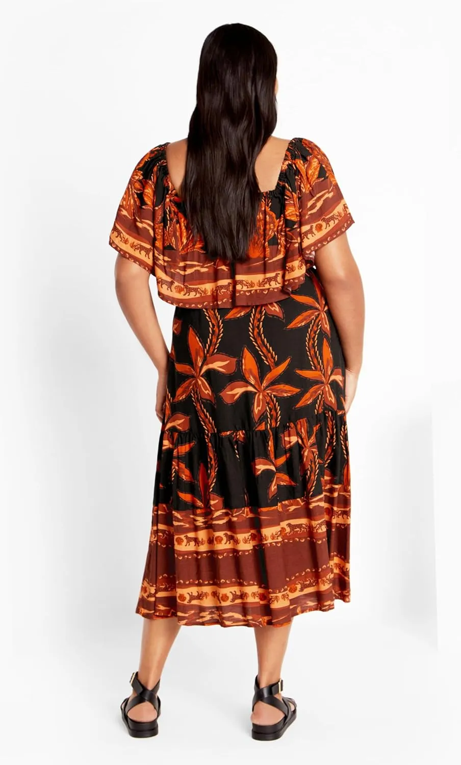 City Chic Women's Talia Border Maxi Dress