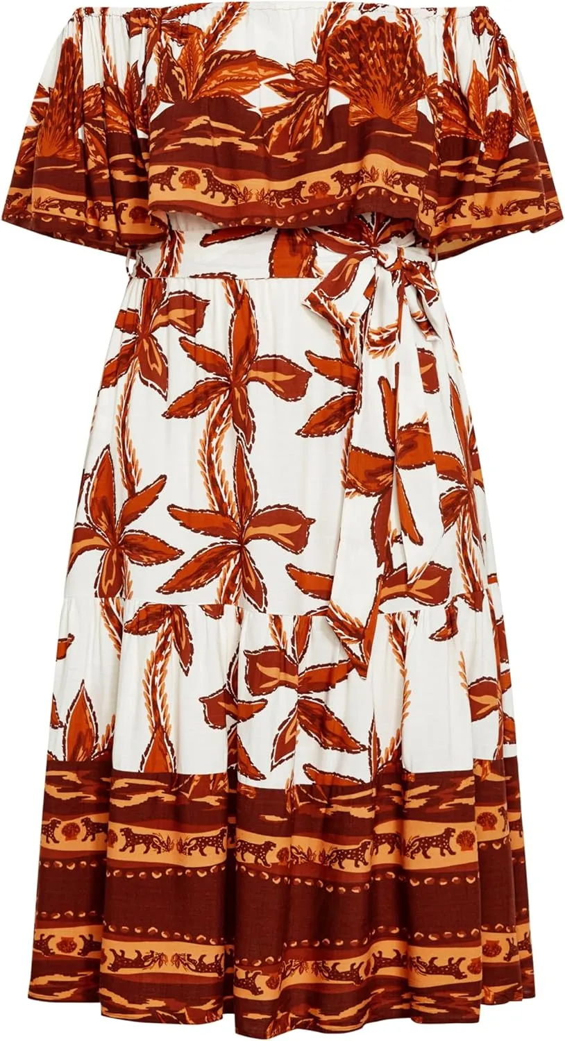City Chic Women's Talia Border Maxi Dress