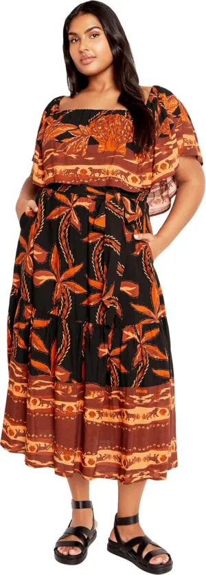 City Chic Women's Talia Border Maxi Dress