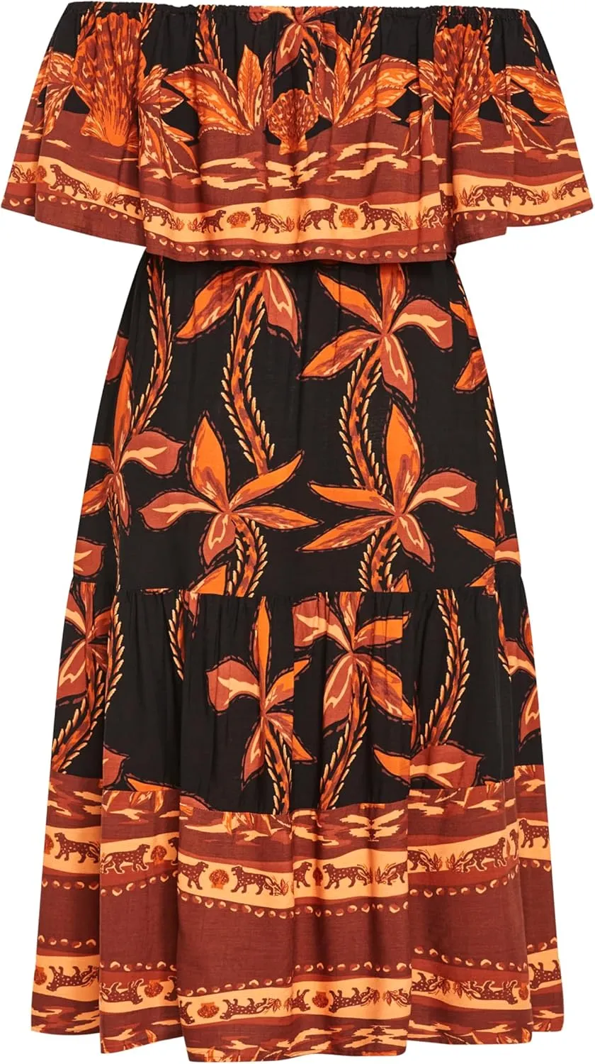 City Chic Women's Talia Border Maxi Dress