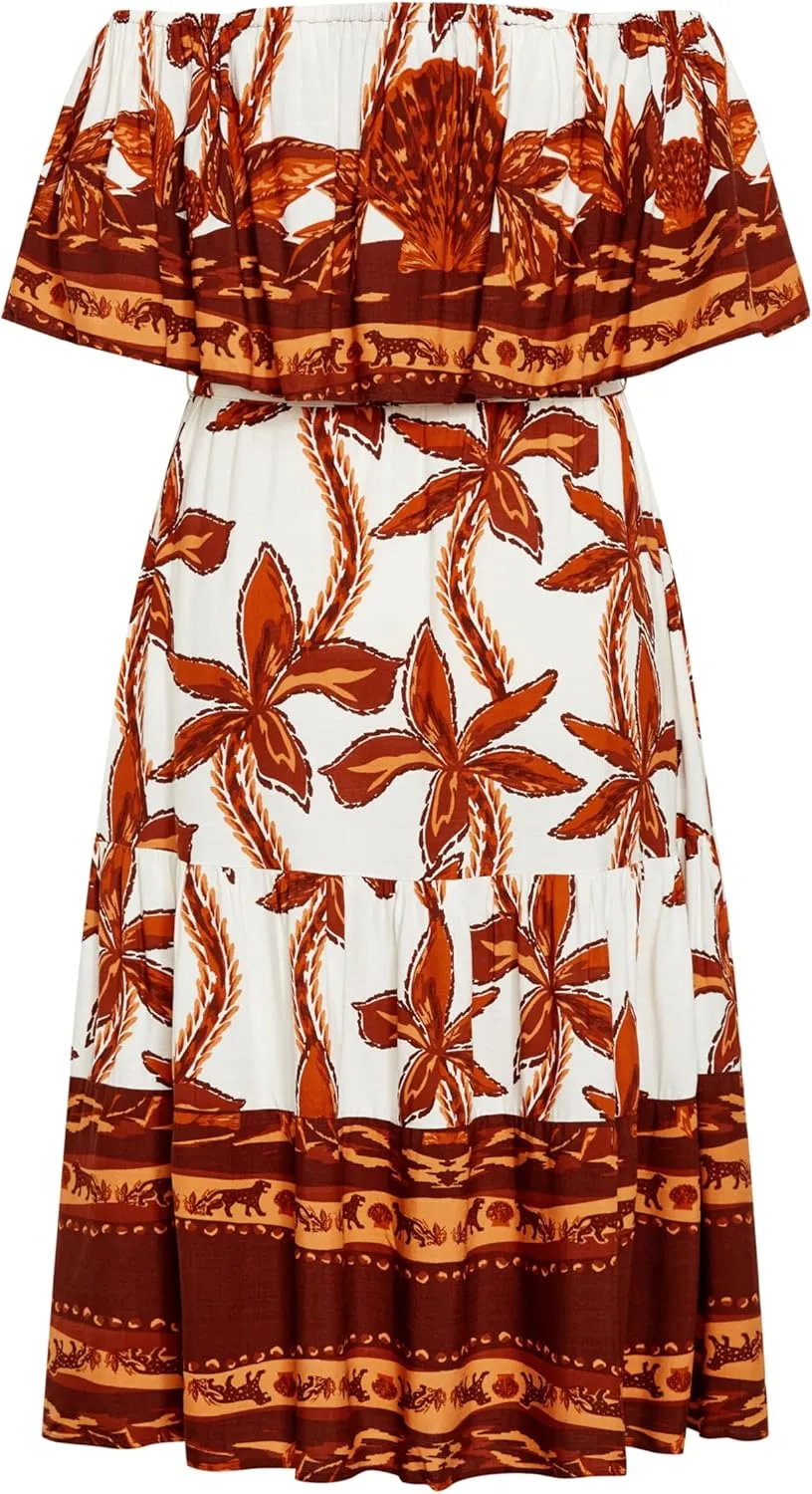 City Chic Women's Talia Border Maxi Dress
