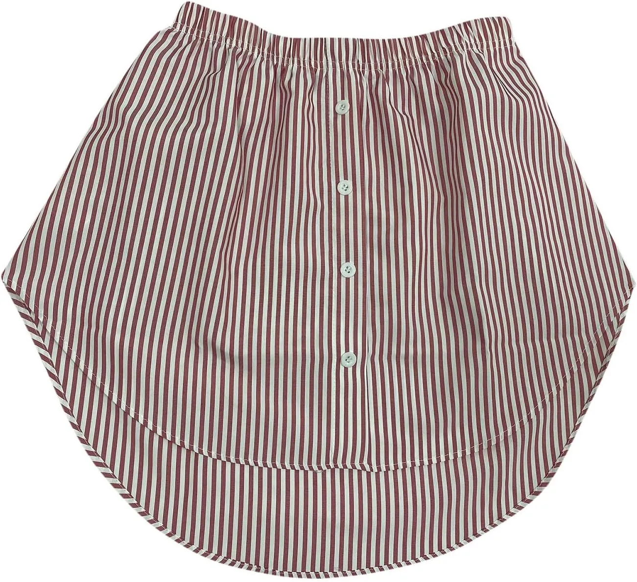 Cotton Bottom Skirt Extender for Layering Half Shirts Removable Layering Half Length Underskirt with Buttons