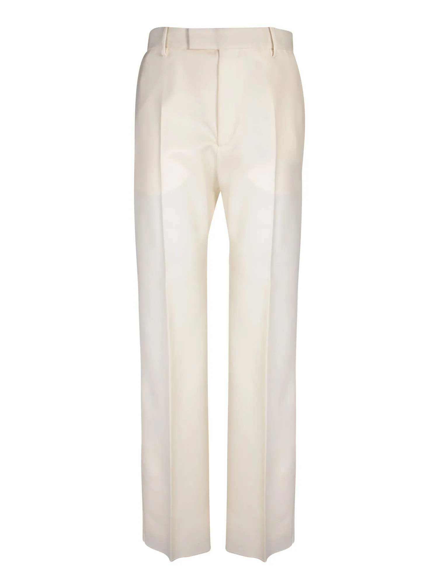Cream wool trousers