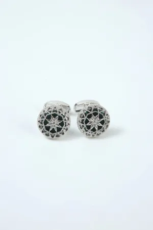 Dark Green Sparkly Tuxedo Shirts Cufflinks for Men