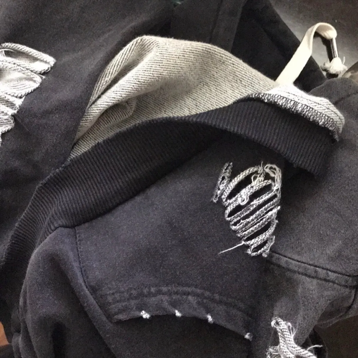 Distressed Hoody Oatmeal