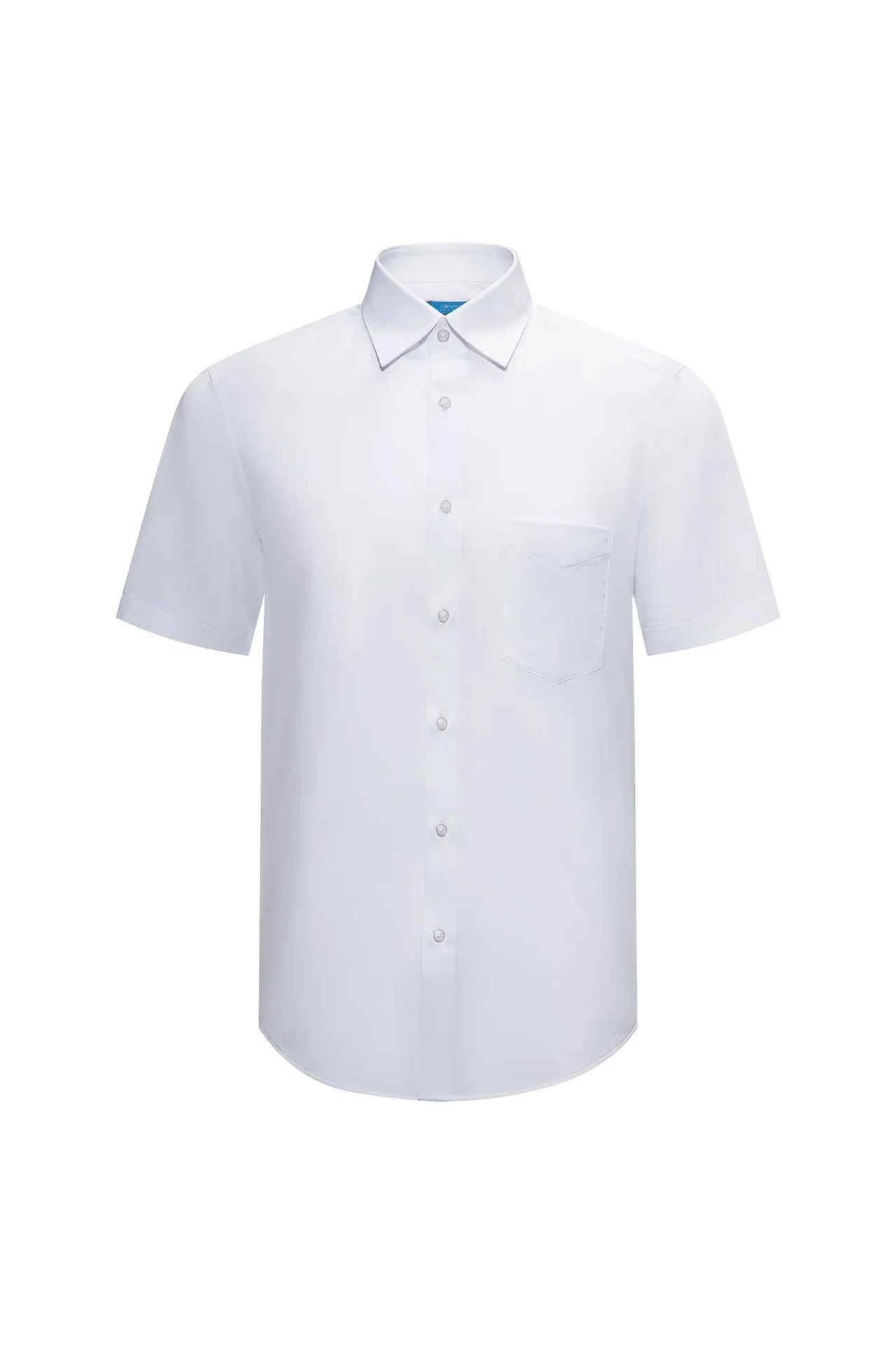 Dry Wicking & Stretch Poplin Shirt in Smart Fit Short Sleeve with Chest Pocket