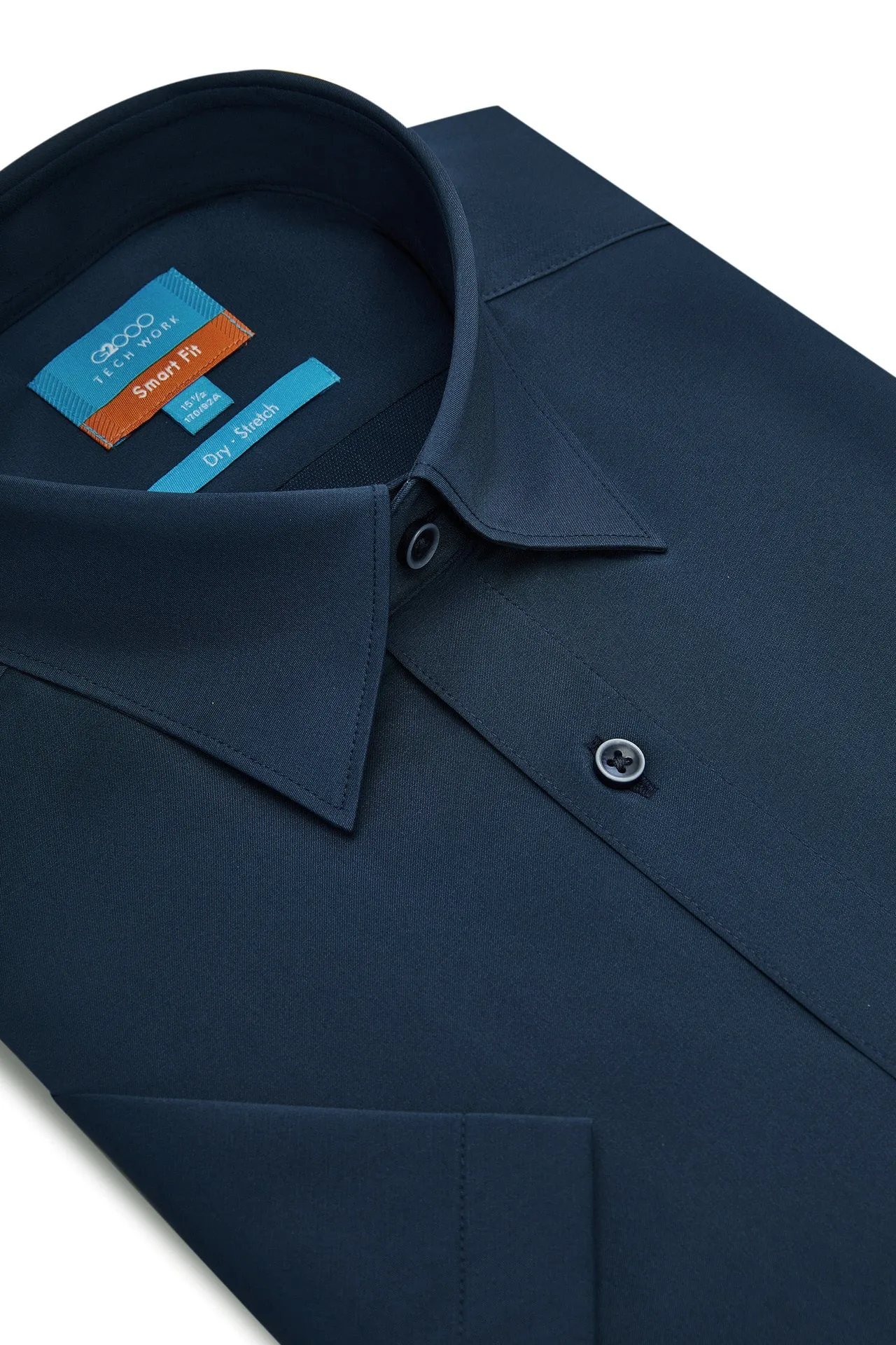 Dry Wicking & Stretch Poplin Shirt in Smart Fit Short Sleeve with Chest Pocket