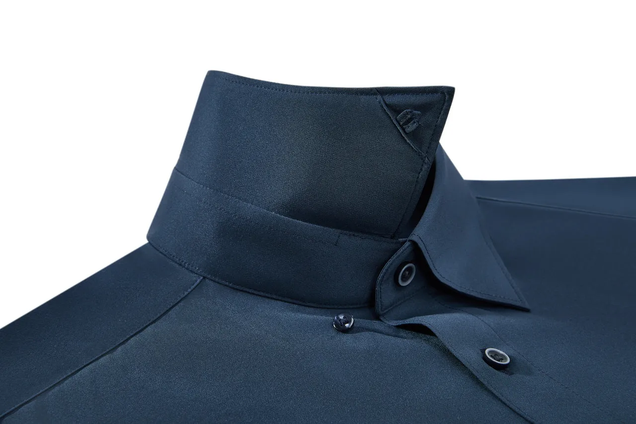 Dry Wicking & Stretch Poplin Shirt in Smart Fit Short Sleeve with Chest Pocket