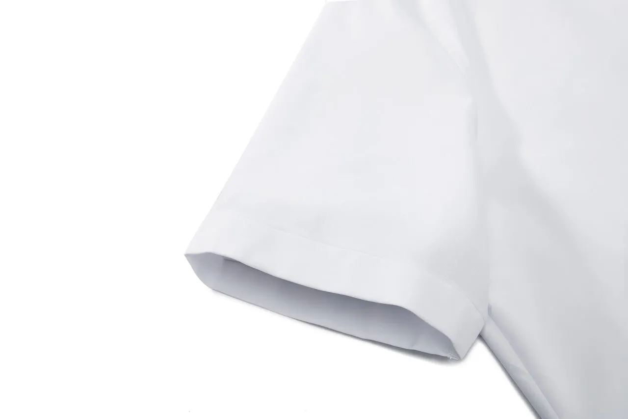Dry Wicking & Stretch Poplin Shirt in Smart Fit Short Sleeve with Chest Pocket