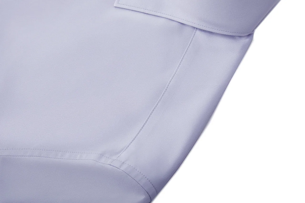 Dry Wicking & Stretch Poplin Shirt in Smart Fit Short Sleeve with Chest Pocket